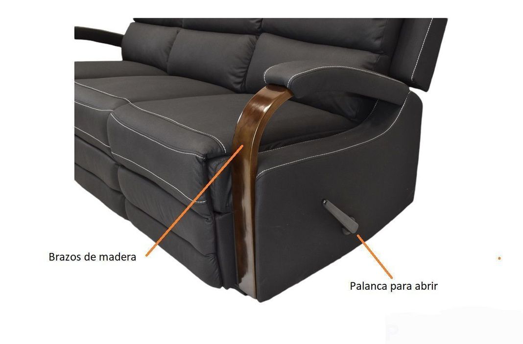 Sofa reclinable roble 3 cuerpos-4
