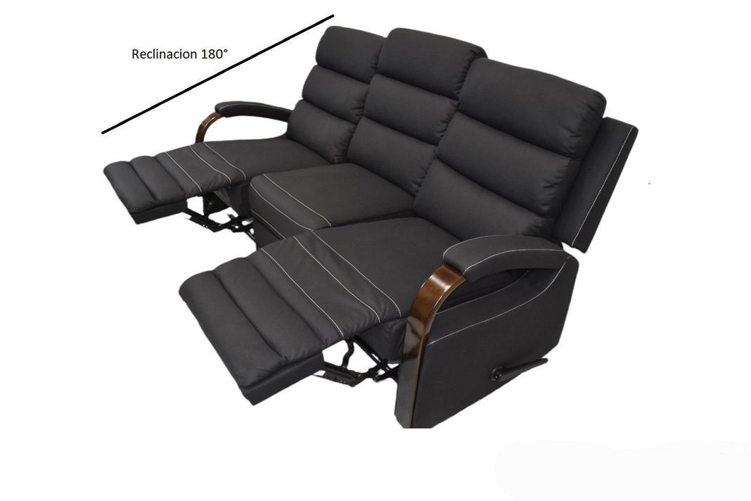 Sofa reclinable roble 3 cuerpos-8
