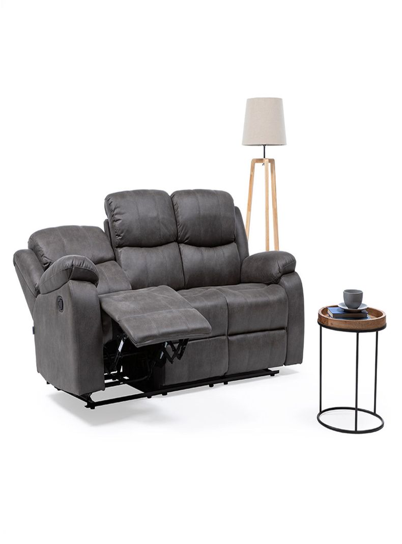 SOFA RECLINABLE CON POSAVASOS 3 CUERPOS ISABEL GREY-0