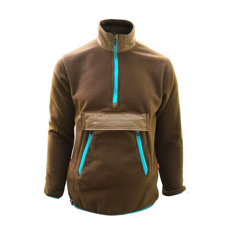 Poleron Polar Selk'n Modelo Anorak'300 Café Hombre-0