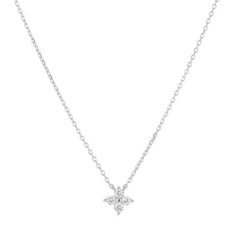 Collar Plata 925 Trebol Bri Plateado