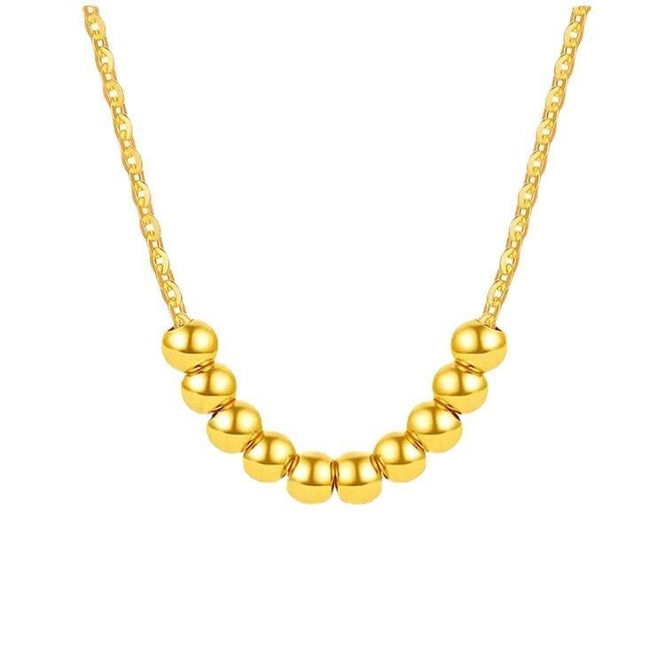 Cadena Eslabones Oro Amarillo 18k Pelotitas 18k-0