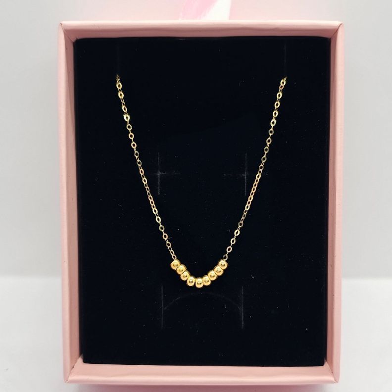 Cadena Eslabones Oro Amarillo 18k Pelotitas 18k-4