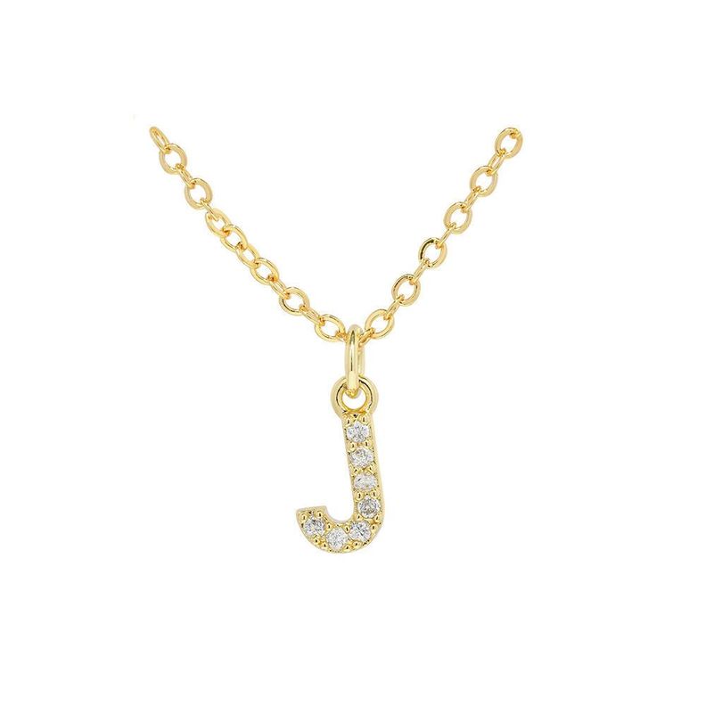 Collar Baño Oro 18k Letra Inicial Brillitos K-2