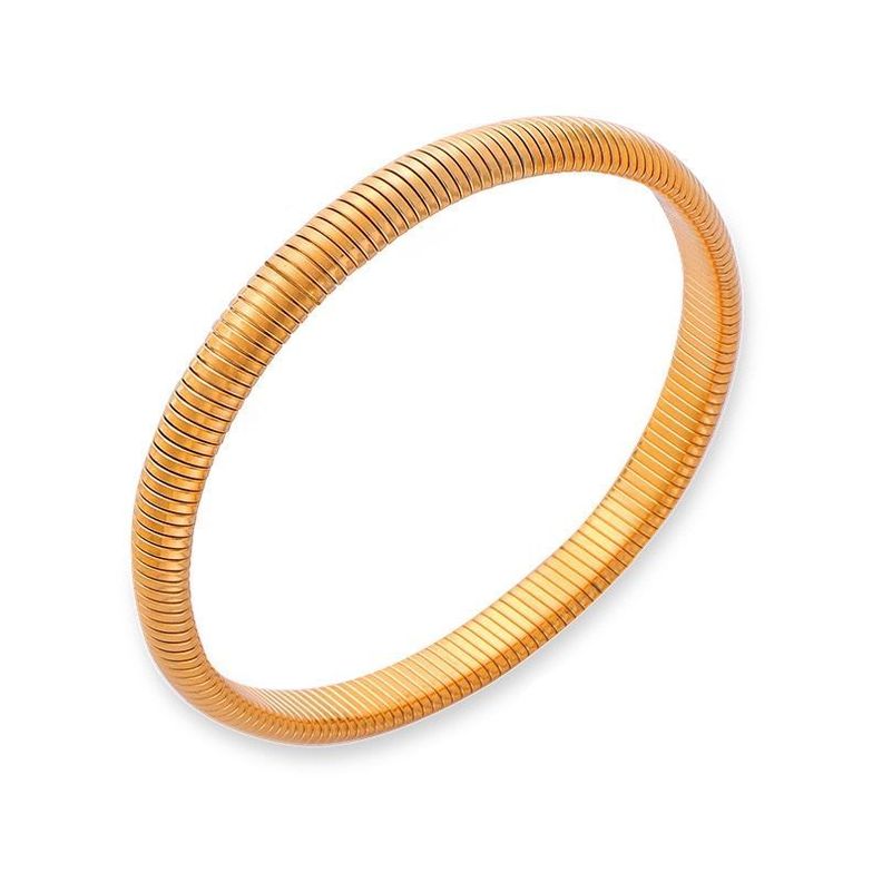 Pulsera Bano Oro 18k Esclava Elasticada S Dorado