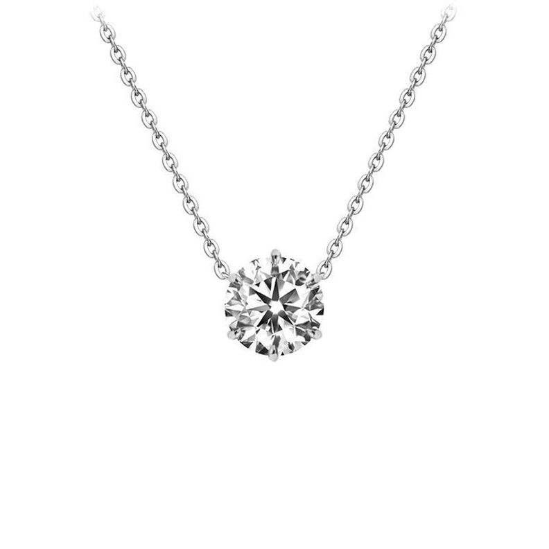 Collar Plata 925 Punto De Luz 6p Plateado