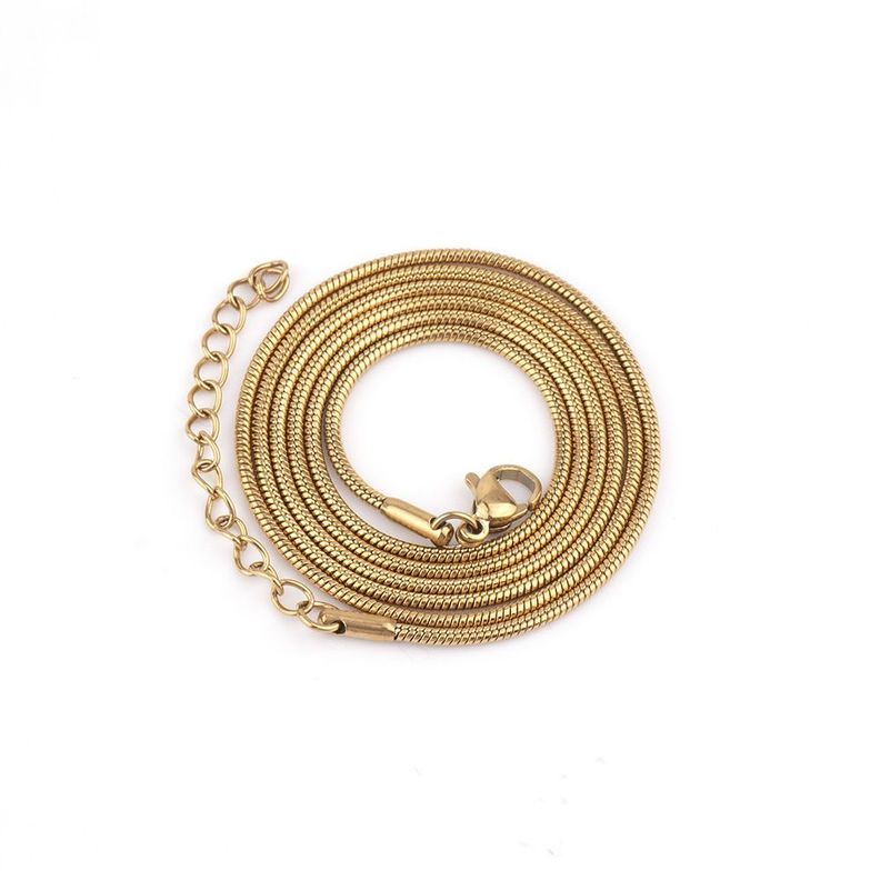 Cadena Baño Oro Amarillo 18 Kilates Cola De Topo-0