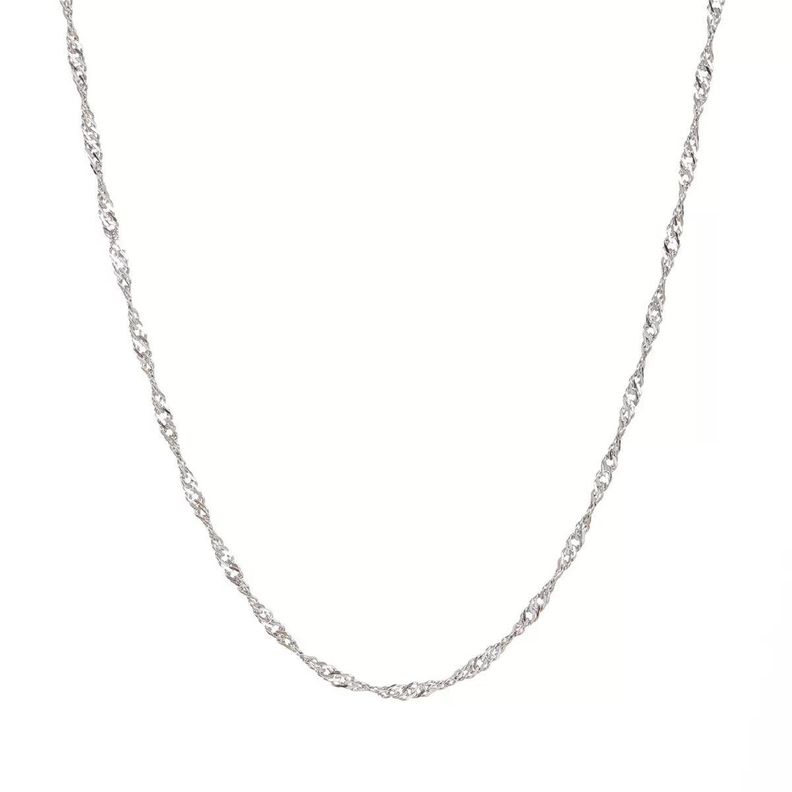 Collar Plata 925 Singapur Plateado