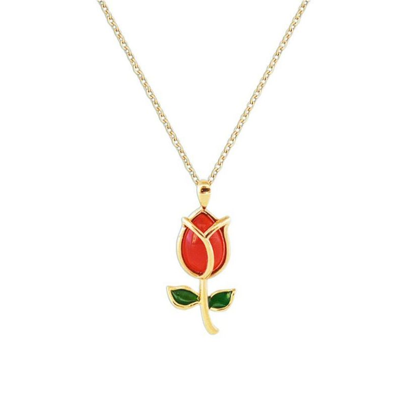 CADENA ESLABONES ORO AMARILLO 18K COLGANTE ROSA ÁGATA ROJO DE PROTECCIÓN 18K-0