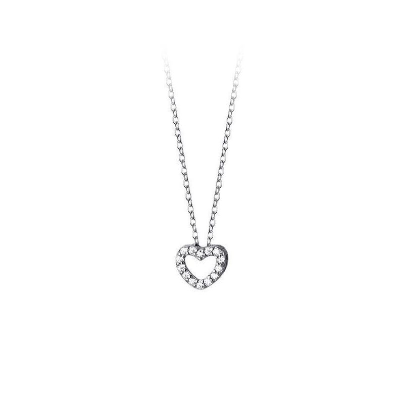 Collar Plata 925 Corazon Bor Bri S Plateado
