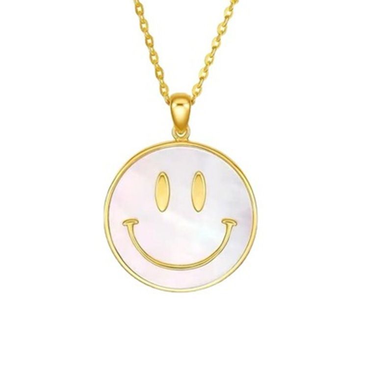 CADENA ESLABONES ORO AMARILLO 18K COLGANTE SMILE NÁCAR 18K-0