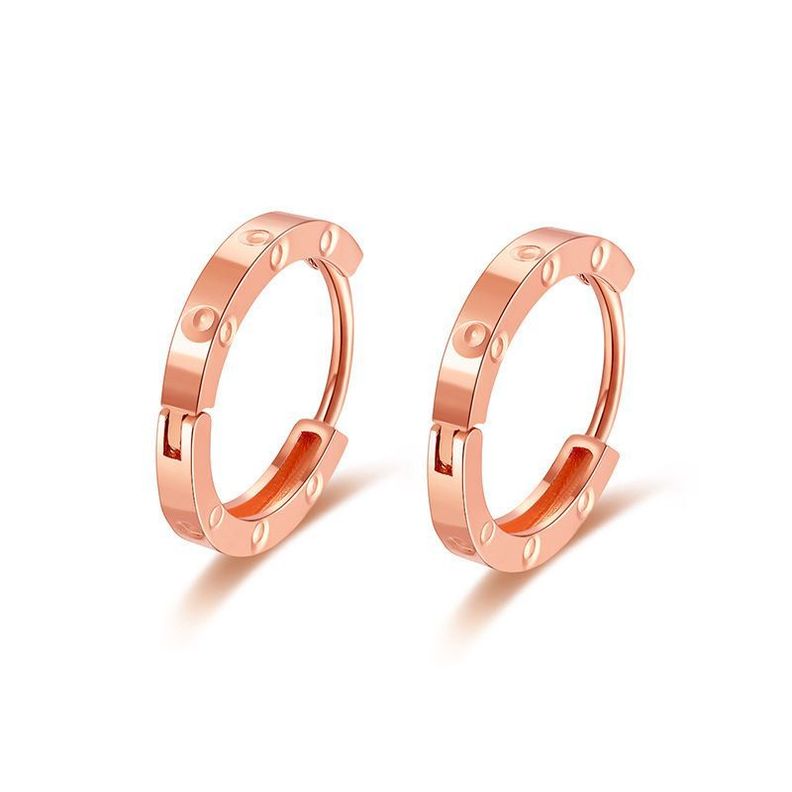 AROS ARGOLLAS DISEÑO ORO ROSADO 18K-0