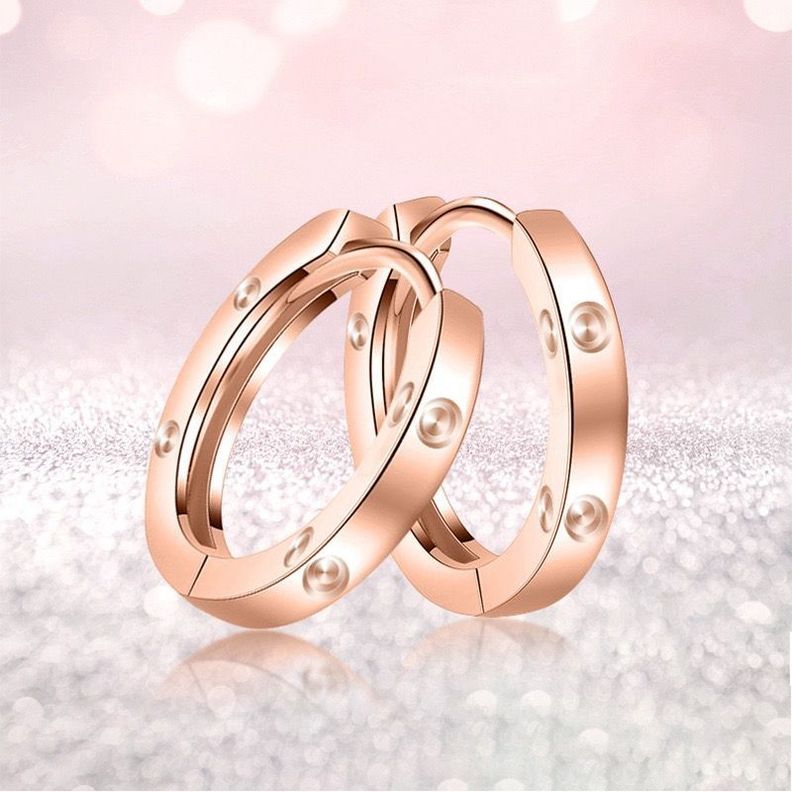 AROS ARGOLLAS DISEÑO ORO ROSADO 18K-1