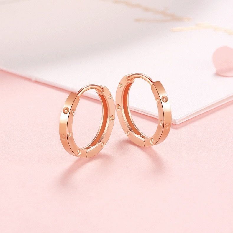 AROS ARGOLLAS DISEÑO ORO ROSADO 18K-2