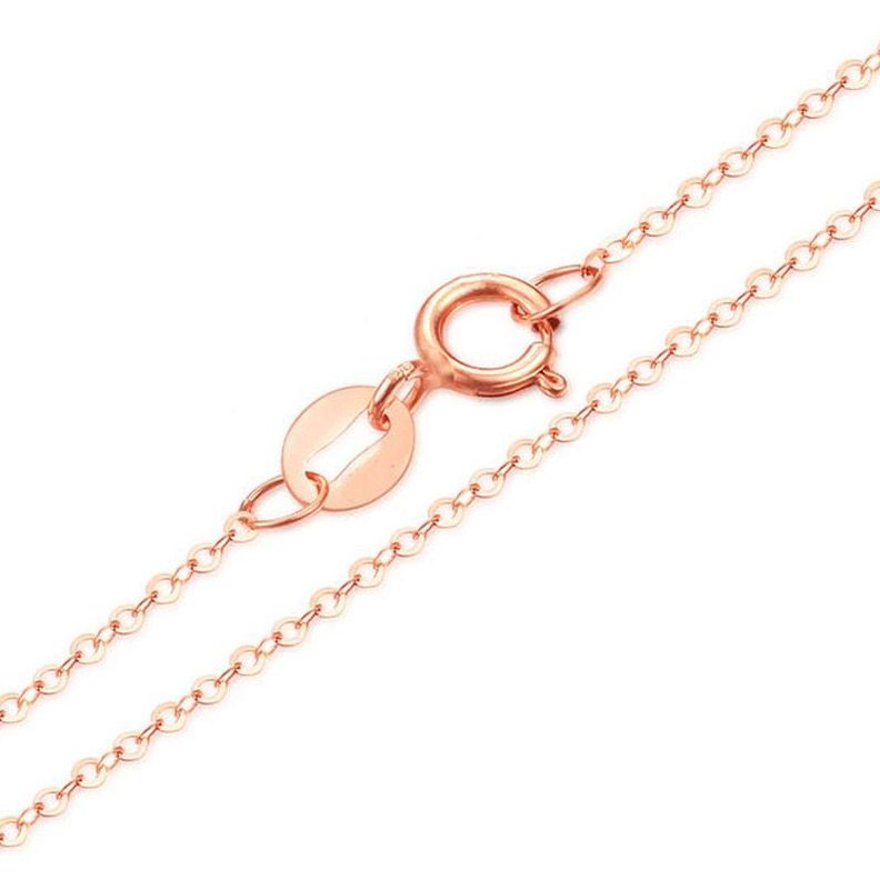 Cadena Eslabones Oro Rosado 18k-Au750 0,6G-0