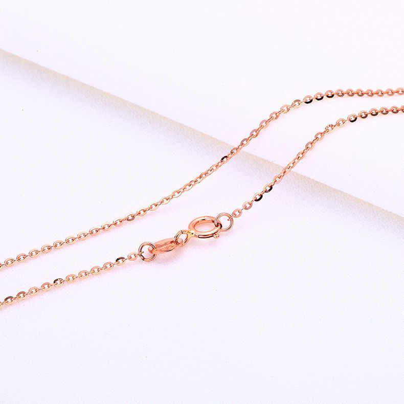 Cadena Eslabones Oro Rosado 18k-Au750 0,6G-1
