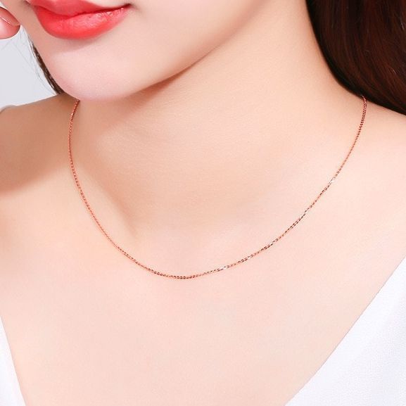 Cadena Eslabones Oro Rosado 18k-Au750 0,6G-2