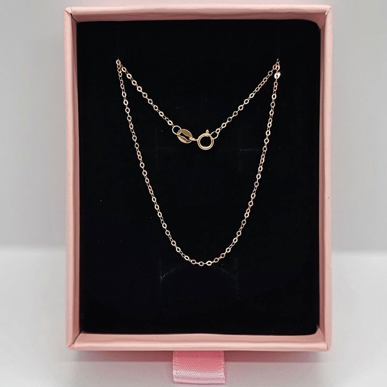 Cadena Eslabones Oro Rosado 18k-Au750 0,6G-3