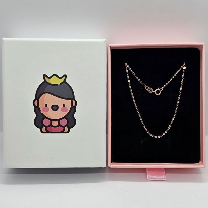 Cadena Eslabones Oro Rosado 18k-Au750 0,6G-4