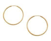 AROS ARGOLLAS 20MM LISOS ORO AMARILLO 18K-1