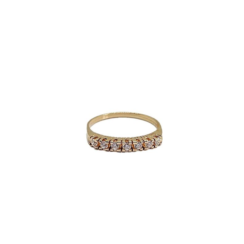 Anillo Cintillo Circones Oro 18 Kilates Nacional-0