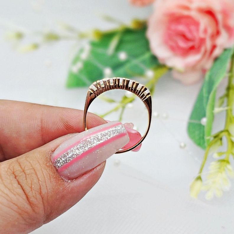Anillo Cintillo Circones Oro 18 Kilates Nacional-5