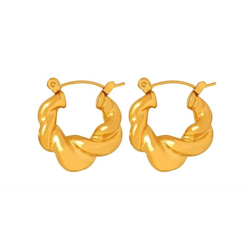 Aros Bano Oro 18k Botes Caracol Dorado