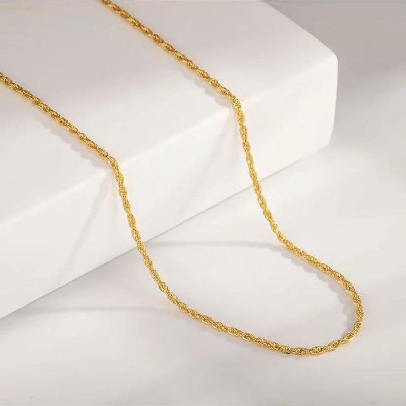 Cadena Turbillon 45cm Oro Amarillo 18k - AU750 L-1