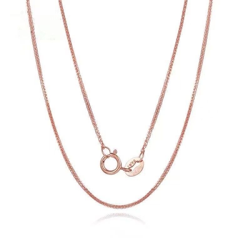 CADENA TEJIDA ORO ROSADO 18k-0