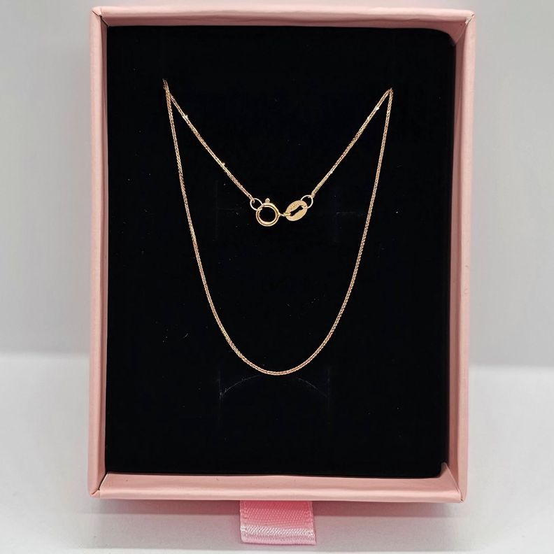 CADENA TEJIDA ORO ROSADO 18k-2