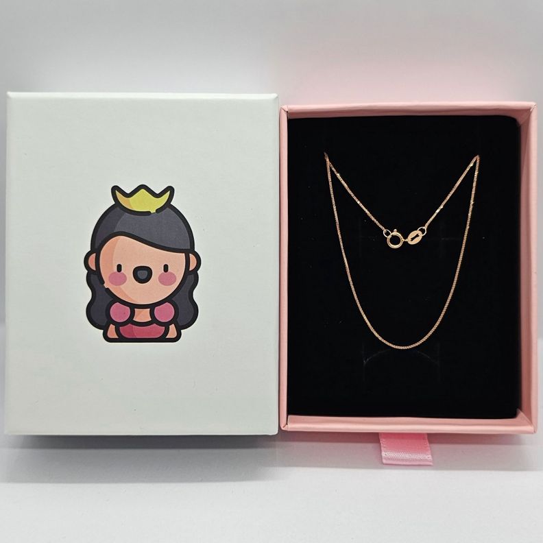 CADENA TEJIDA ORO ROSADO 18k-3