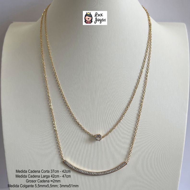 Collar Baño De Oro Amarillo 18k Punto De Luz Sonrisa Circones-3