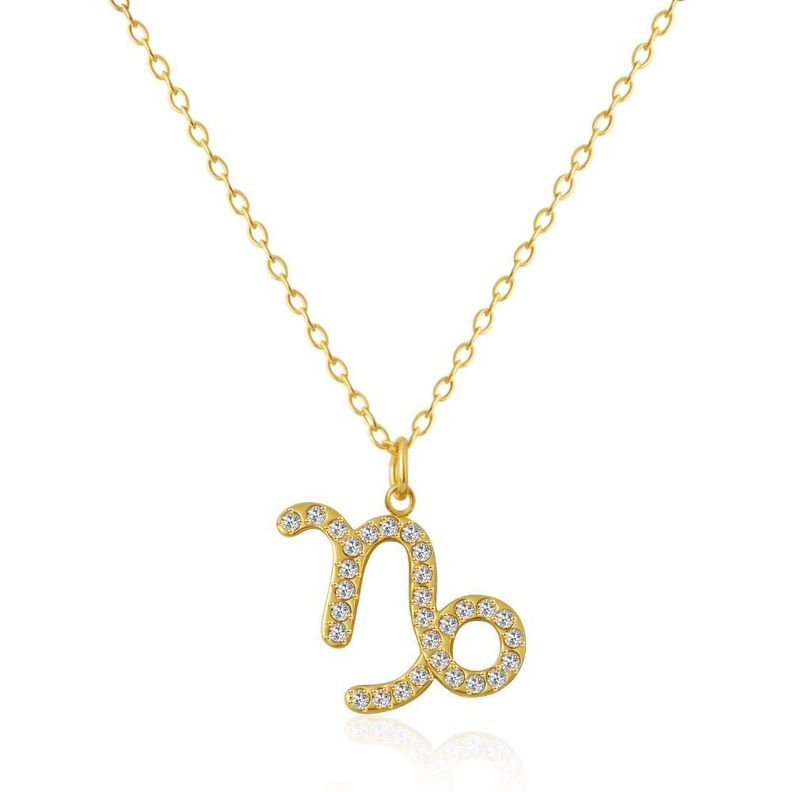 Collar Bano Oro 18k Signo Zodiaco Capricornio Dorado