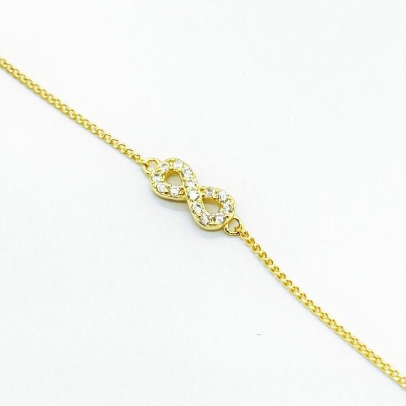 Pulsera Plata 925 Infinito Brillitos