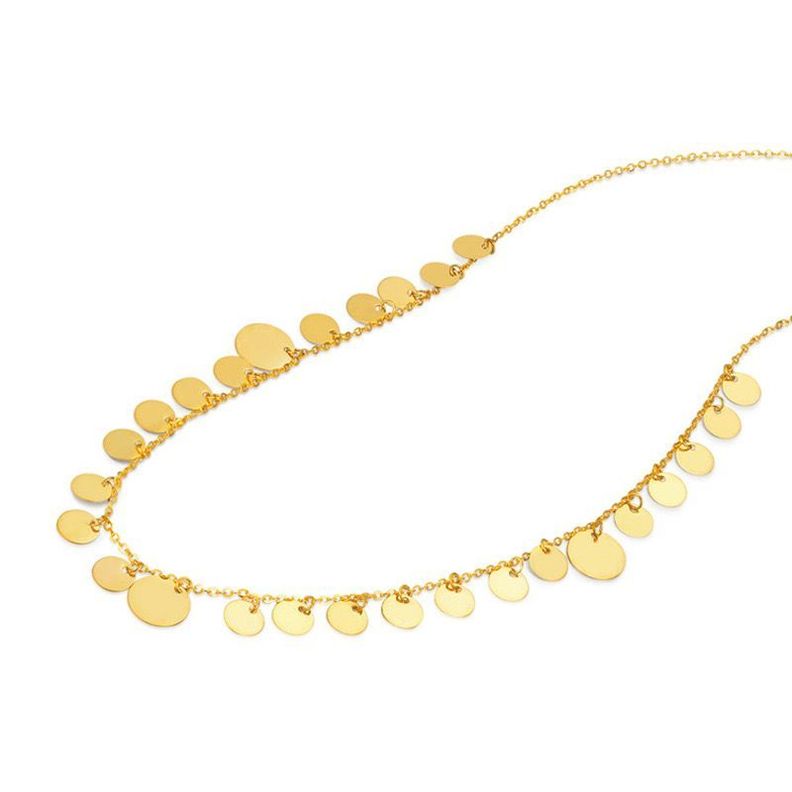 Cadena De Eslabones Oro Amarillo 18K Círculos Oro 18k-0