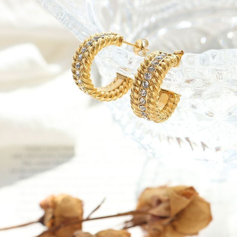 Aros Baño Oro Amarillo 18k Media Argolla Circones-2