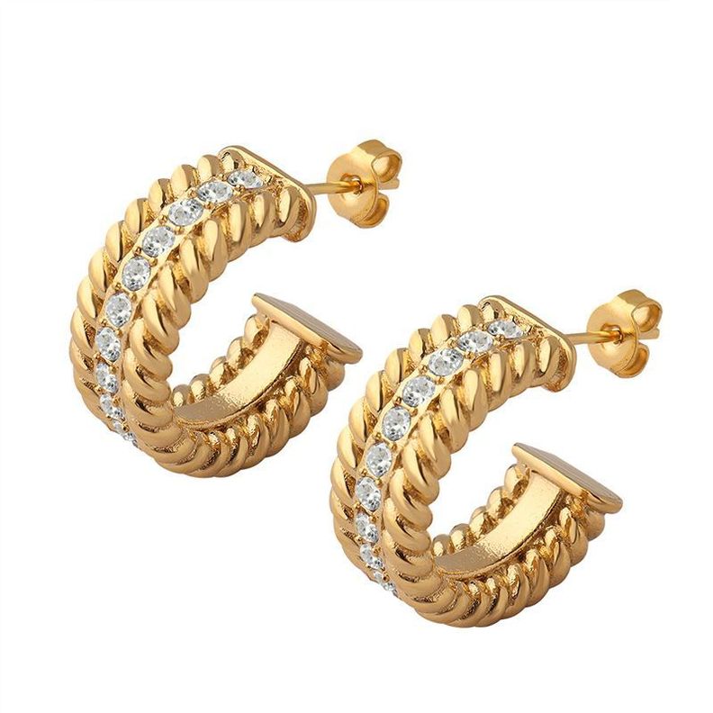 Aros Baño Oro Amarillo 18k Media Argolla Circones-0