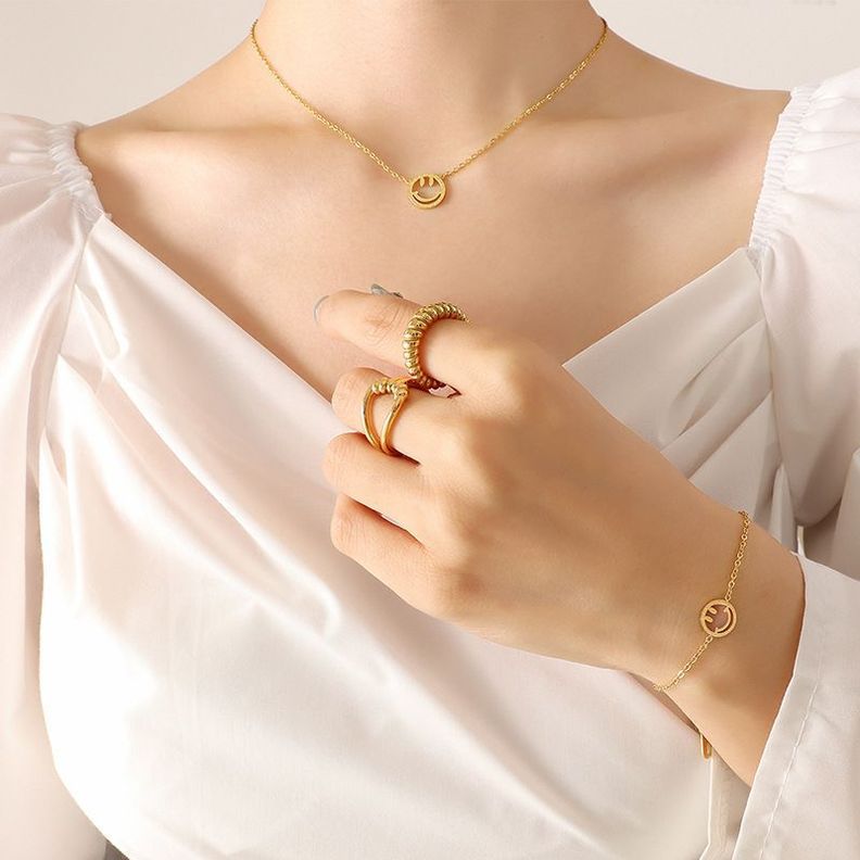 Pulsera Baño Oro Amarillo 18k Smile-3