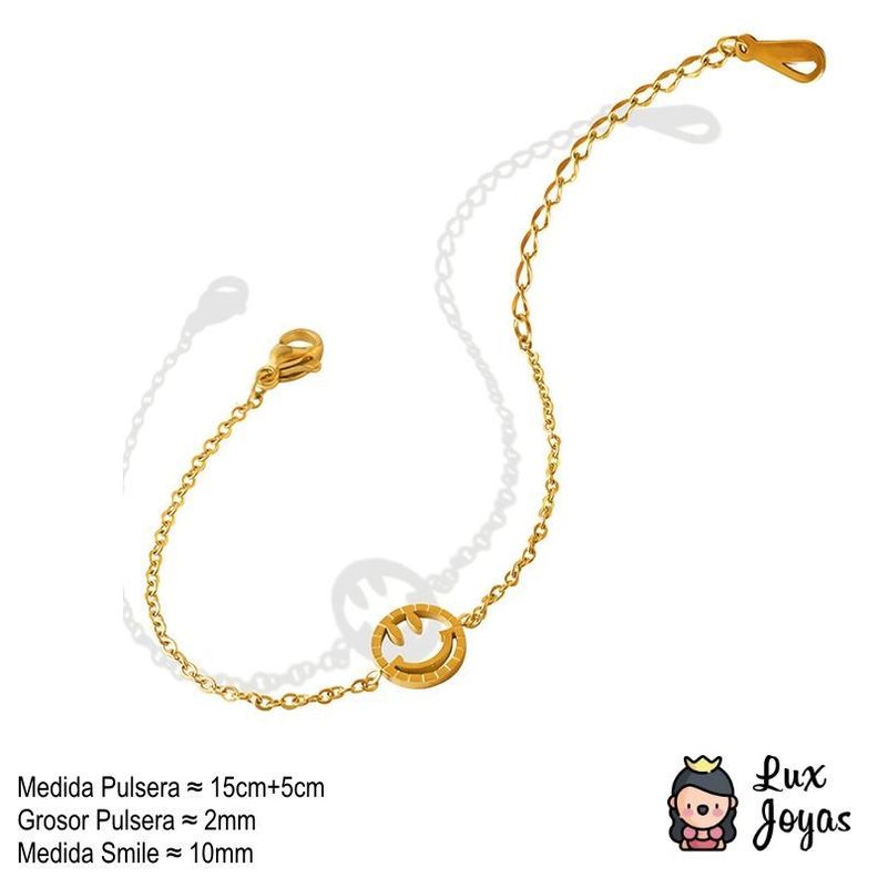 Pulsera Baño Oro Amarillo 18k Smile-4