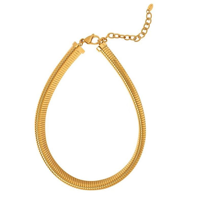 Collar Bano Oro 18k Elastica  Dorado