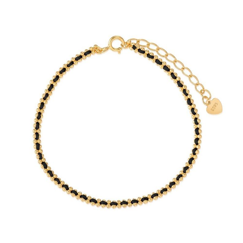 Pulsera Plata 925 Hilo Pelotitas