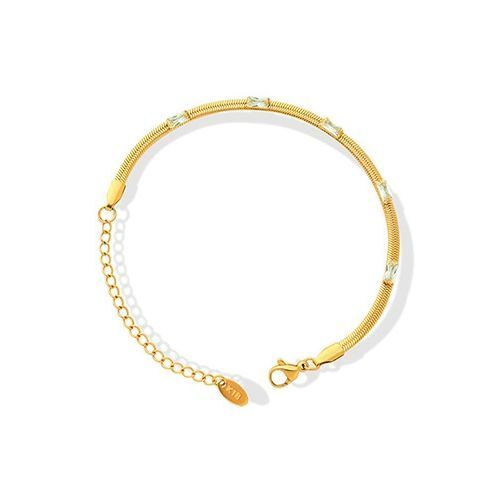 Pulsera Baño Oro Amarillo 18k Cintillo Circones