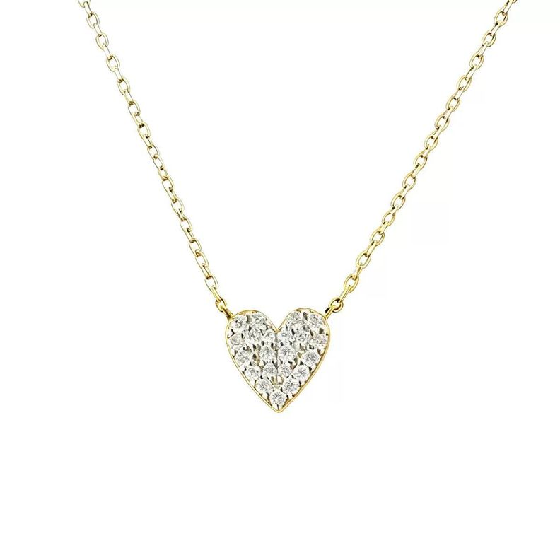 Collar Plata 925 Corazon Microcircon