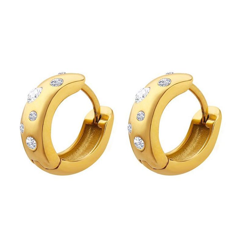 Aros Baño Oro Amarillo 18k Argollas Circones Dif-0
