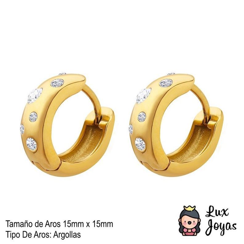 Aros Baño Oro Amarillo 18k Argollas Circones Dif-4