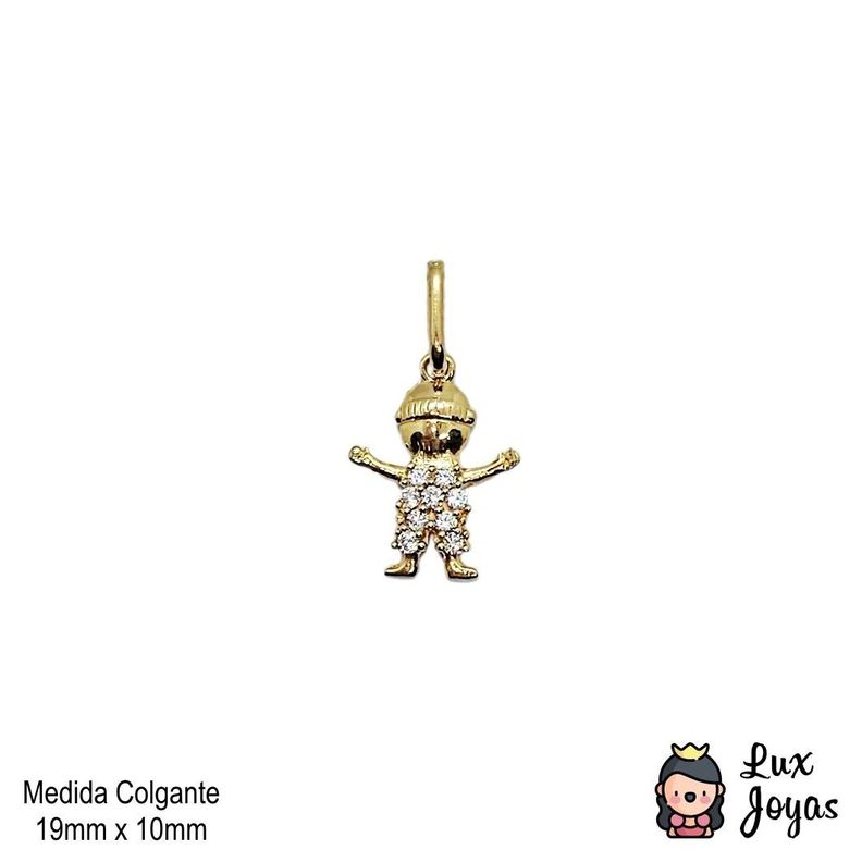Colgante Niño Circones Oro Au750 - 18k Italiano-2