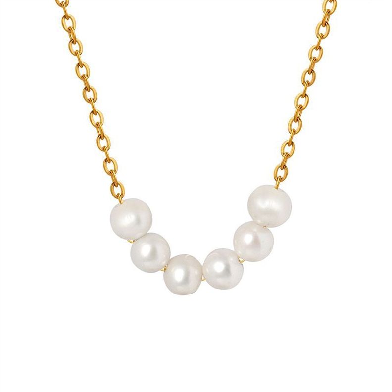 CADENA ESLABONES ORO AMARILLO 18K 8 PERLA DE RIO-0