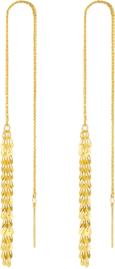 AROS LARGOS CADENA COLA DE FÉNIX ORO AMARILLO 18K-0