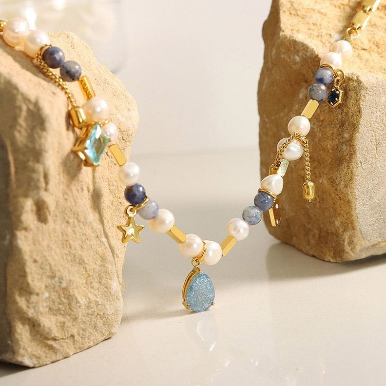 Collar Baño Oro 18k Perla Galaxia-4