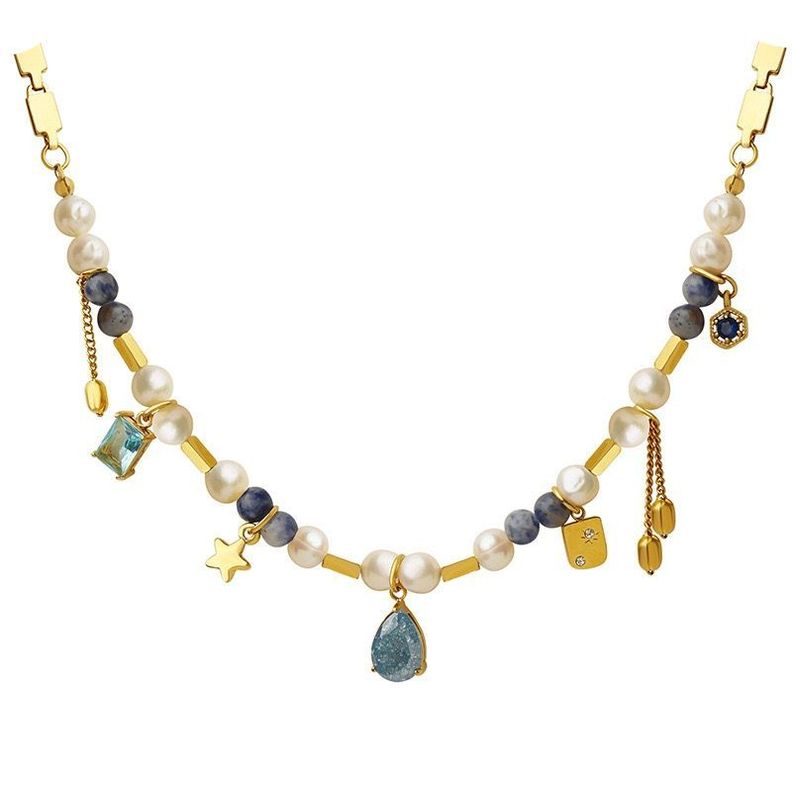 Collar Baño Oro 18k Perla Galaxia-0